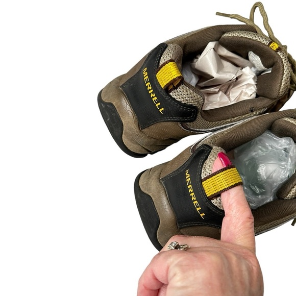 Merrell Men’s Ridgepass Trail/Hiking/Walking Shoes in Boulder/Old Gold Sz 10 - Picture 8 of 15